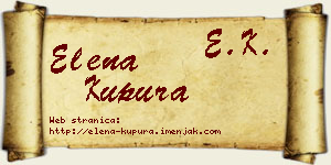 Elena Kupura vizit kartica